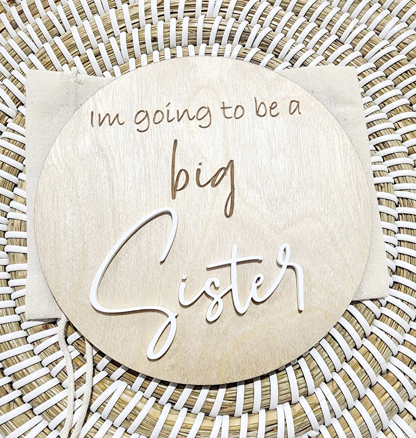 I'm going to be a big sister plaque