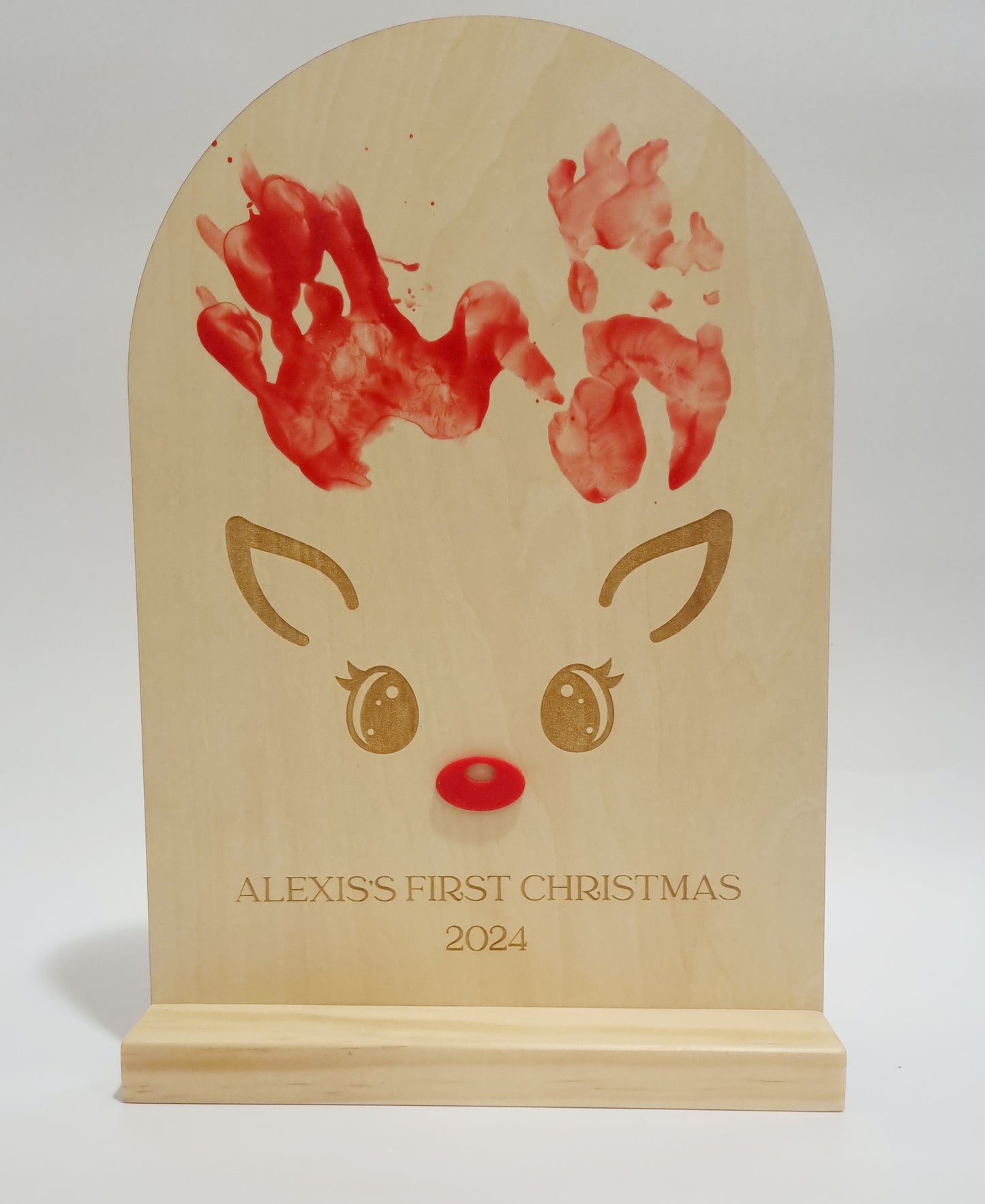 Raindeer first Christmas Plaque