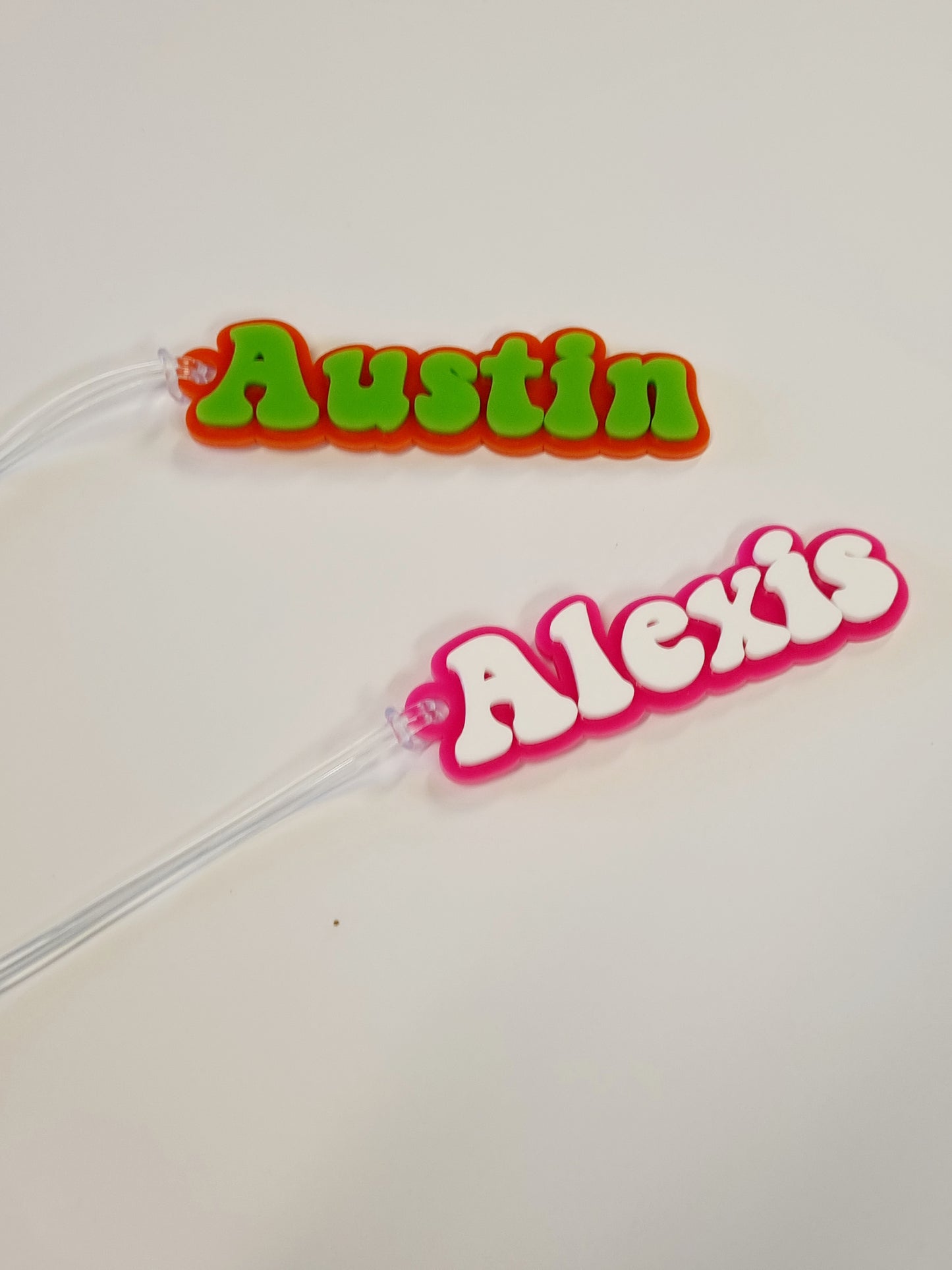 Double layered acrylic bag tag