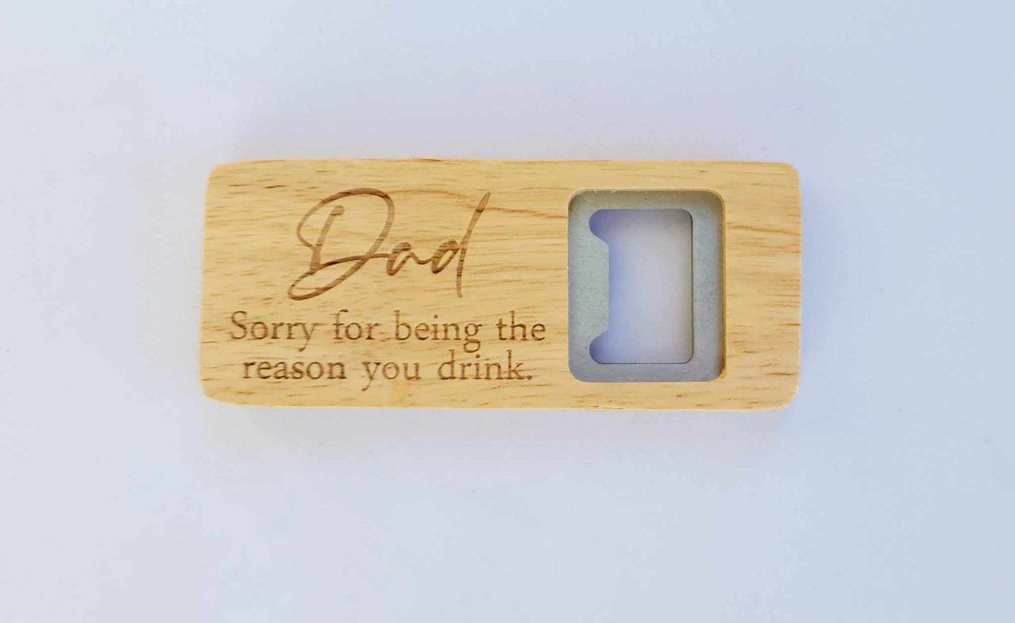 Wooden Personalised Rectangle Bottle Opener