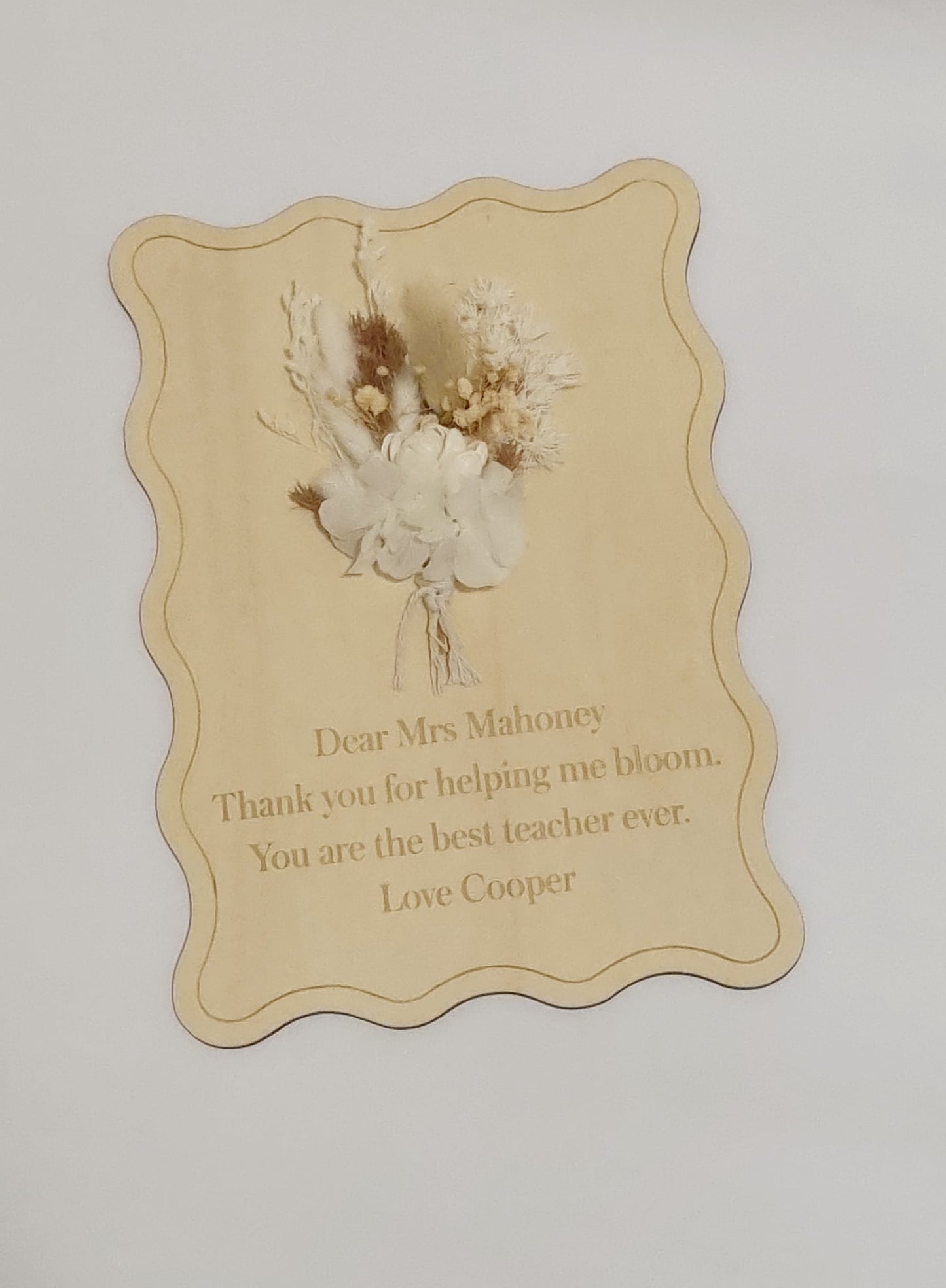 Dried Floral Plaque.