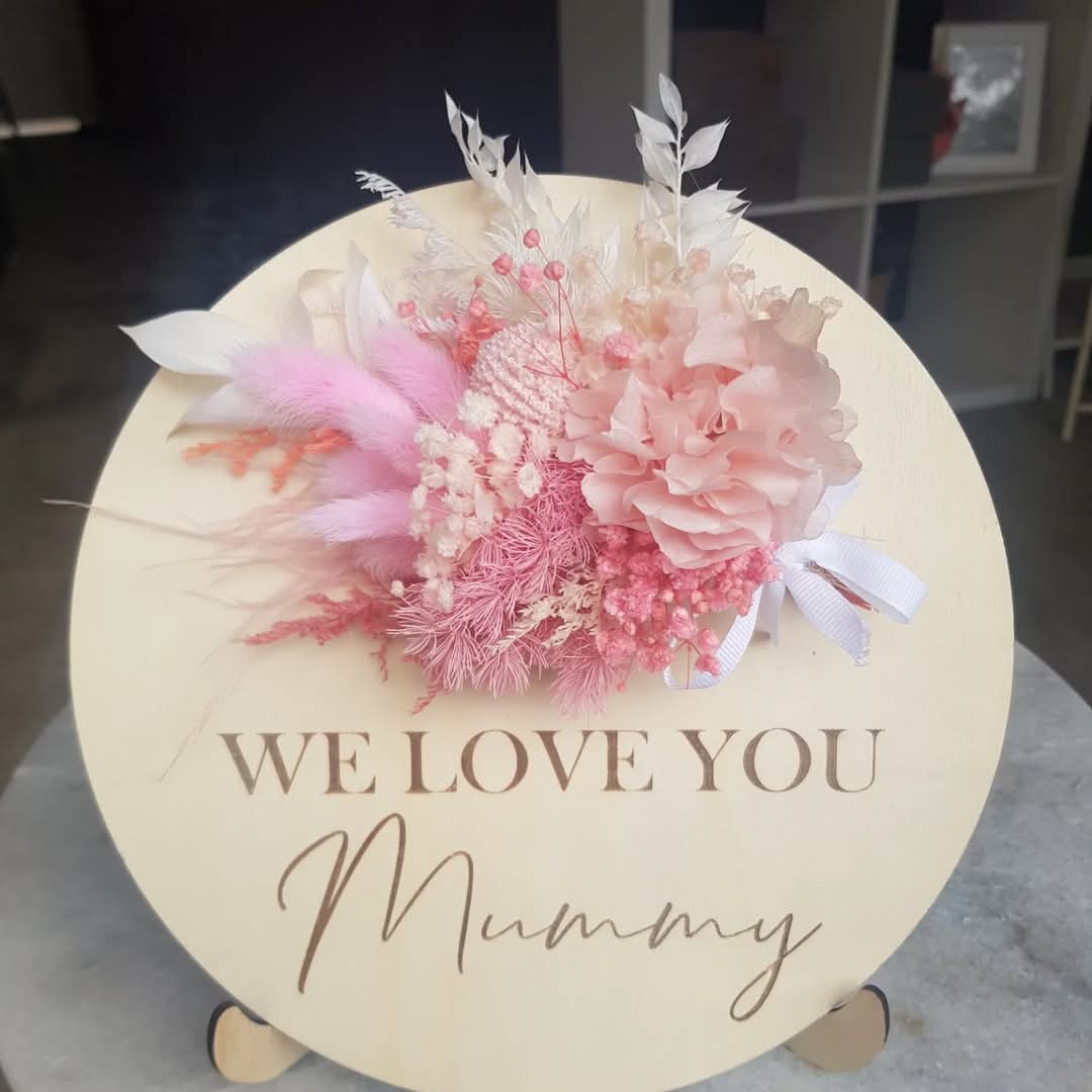 Dried Floral Plaque