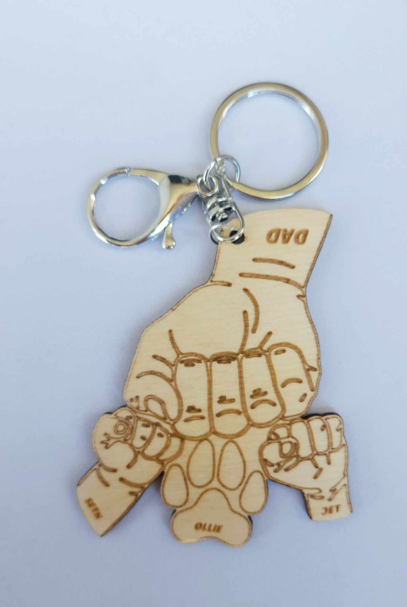Father's day Keyring - paw print