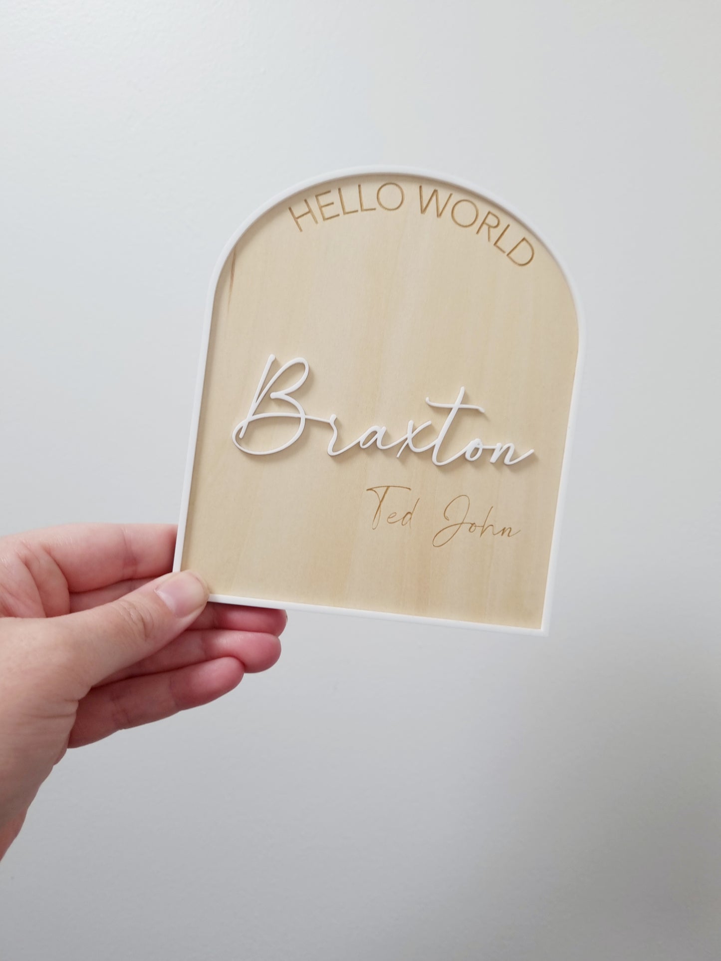 Hello World Personalised Birth Announcement