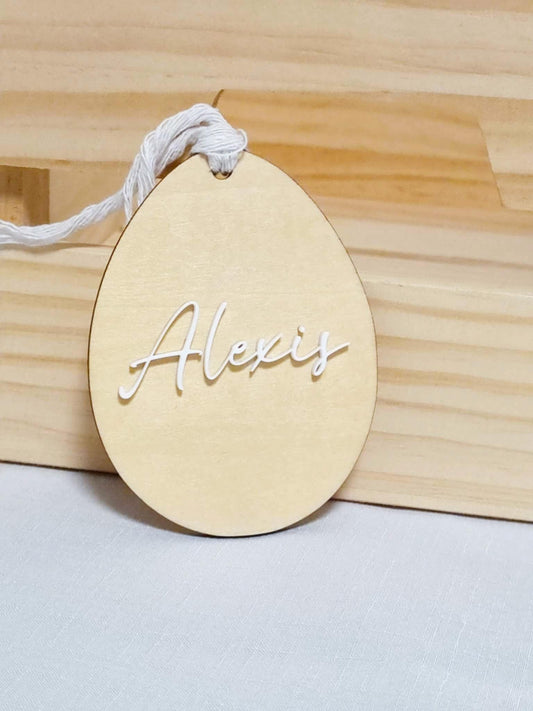 Easter Egg Shaped Tag
