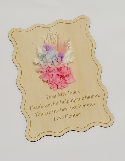 Dried Floral Plaque.