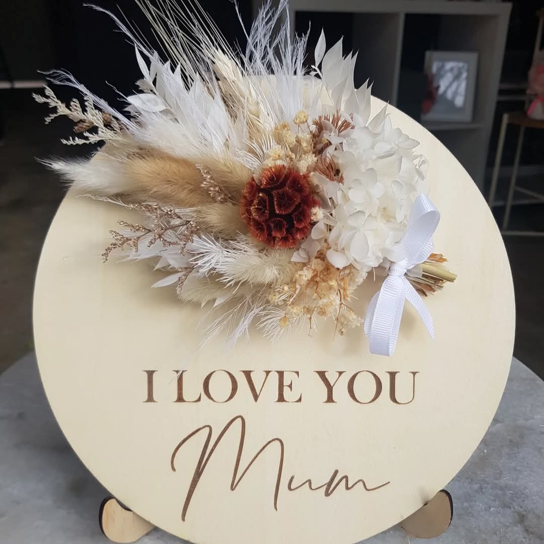 Dried Floral Plaque
