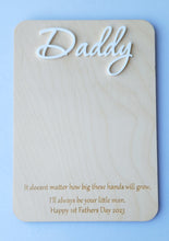 Load image into Gallery viewer, I`ll Always Be Your Little Man Plaque
