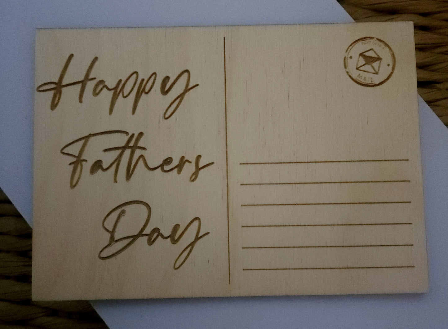 Father's Day postcard plaque