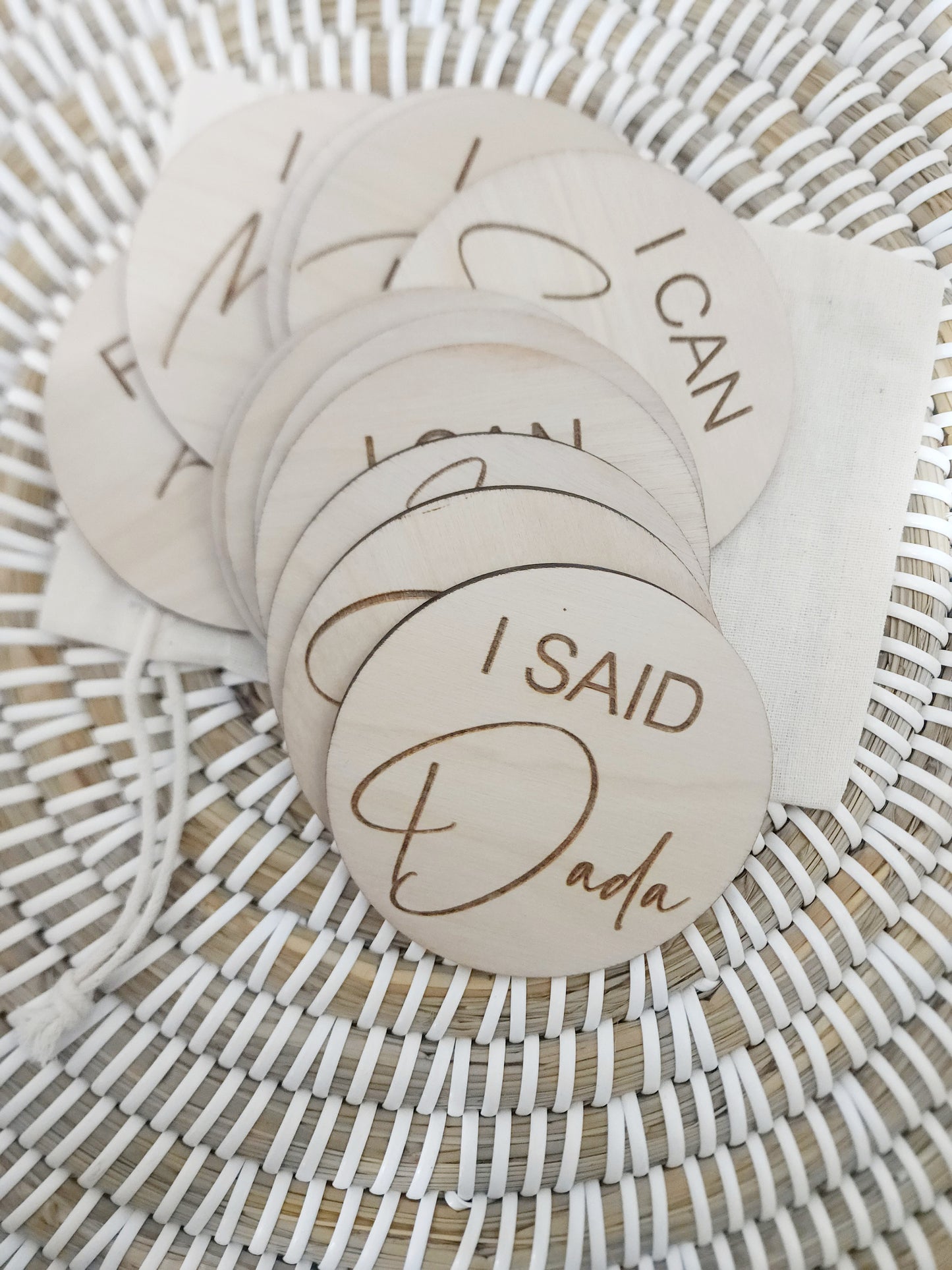 Wooden First Milestone Disc