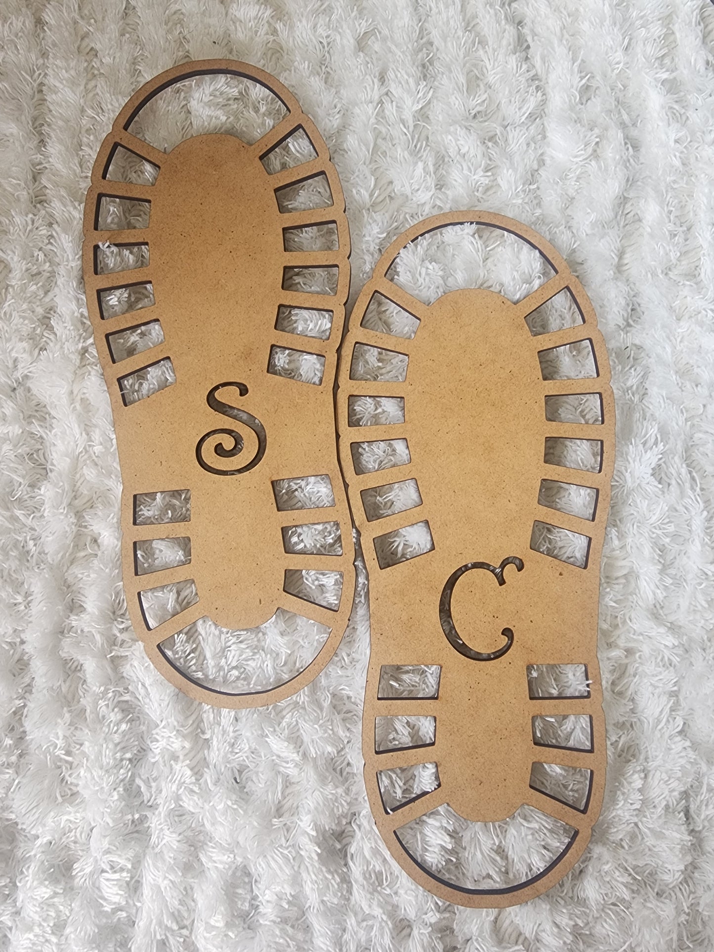 Santa Boot Footprint Stencil