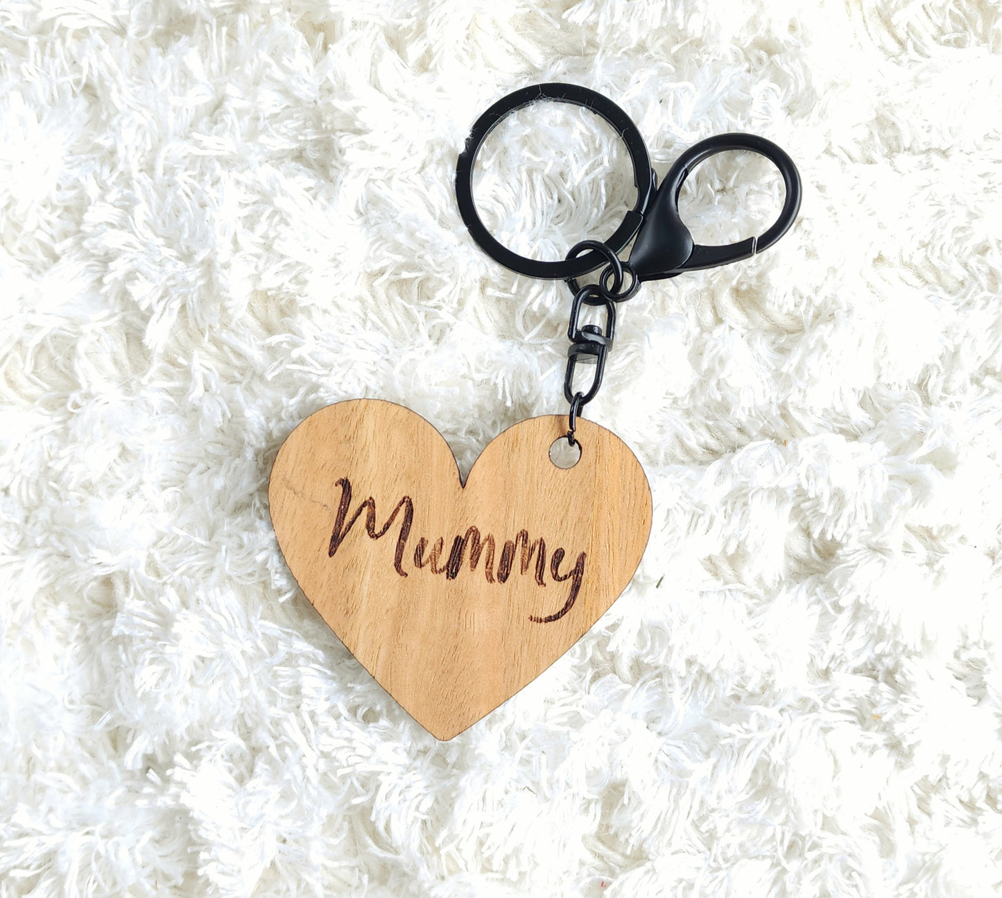 Wooden personalised keyrings