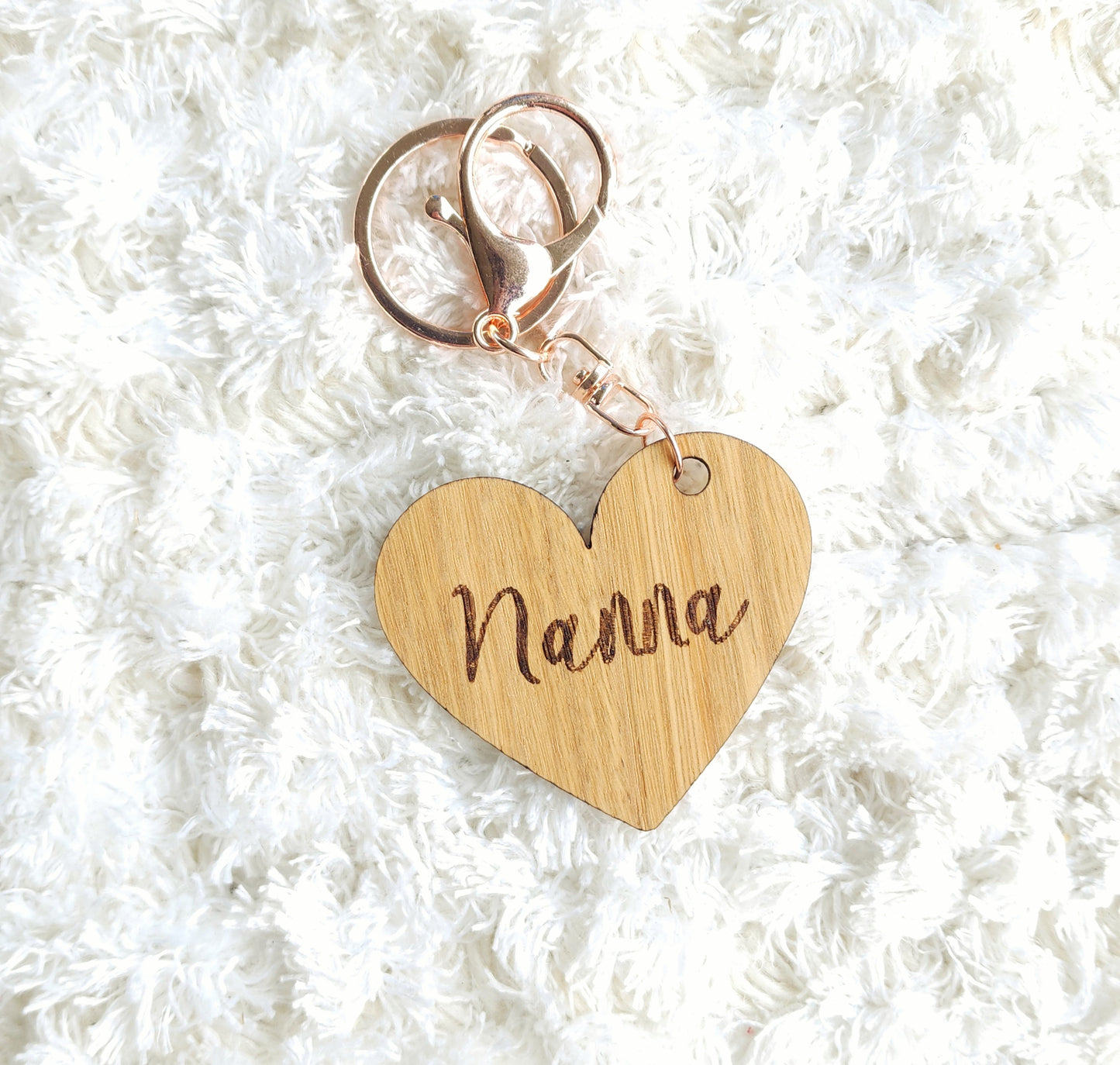 Wooden personalised keyrings