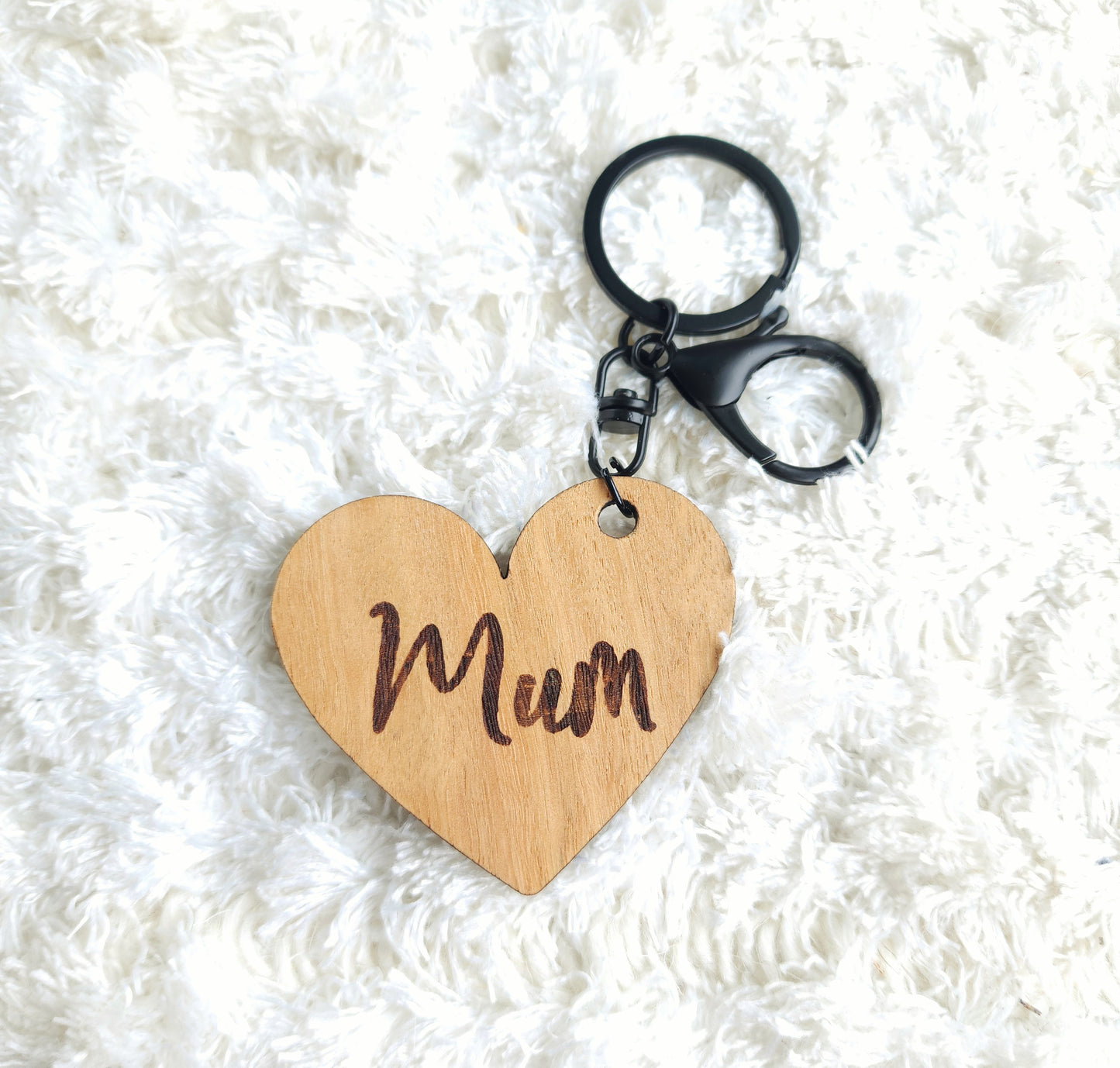 Wooden personalised keyrings