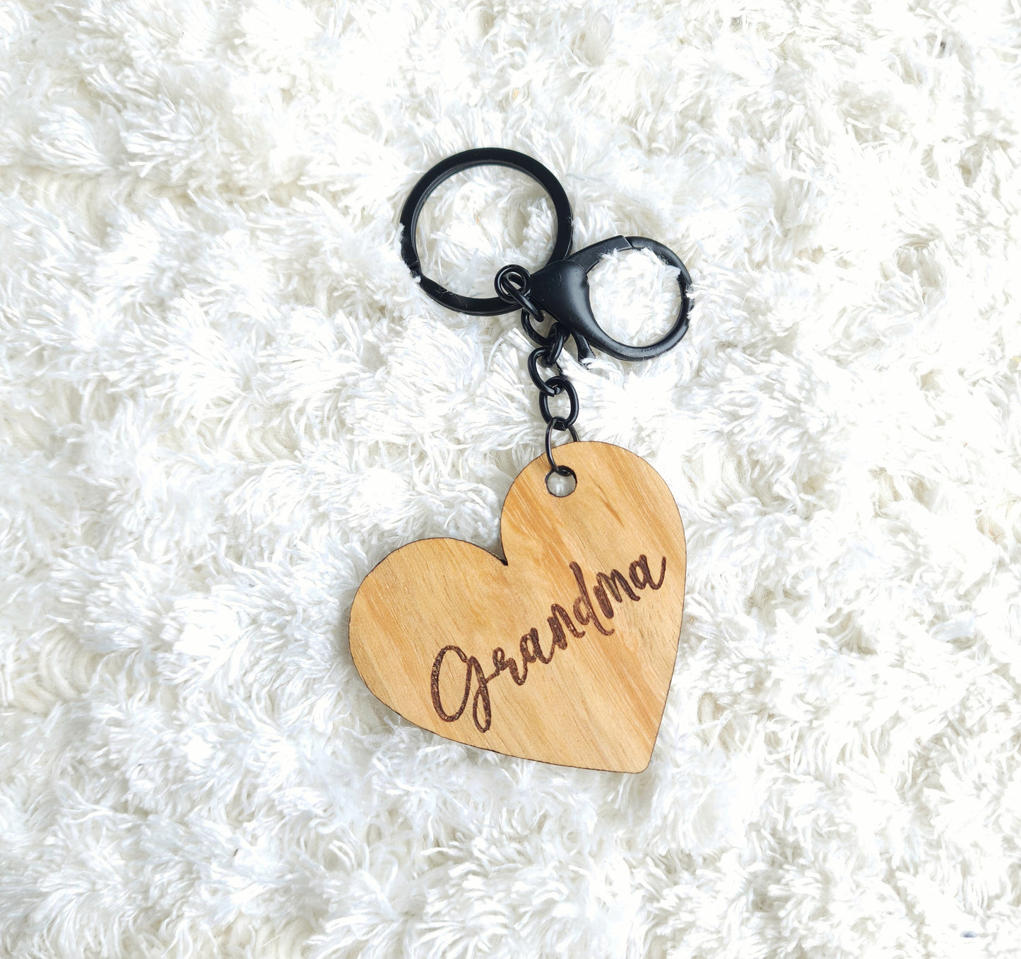 Wooden personalised keyrings