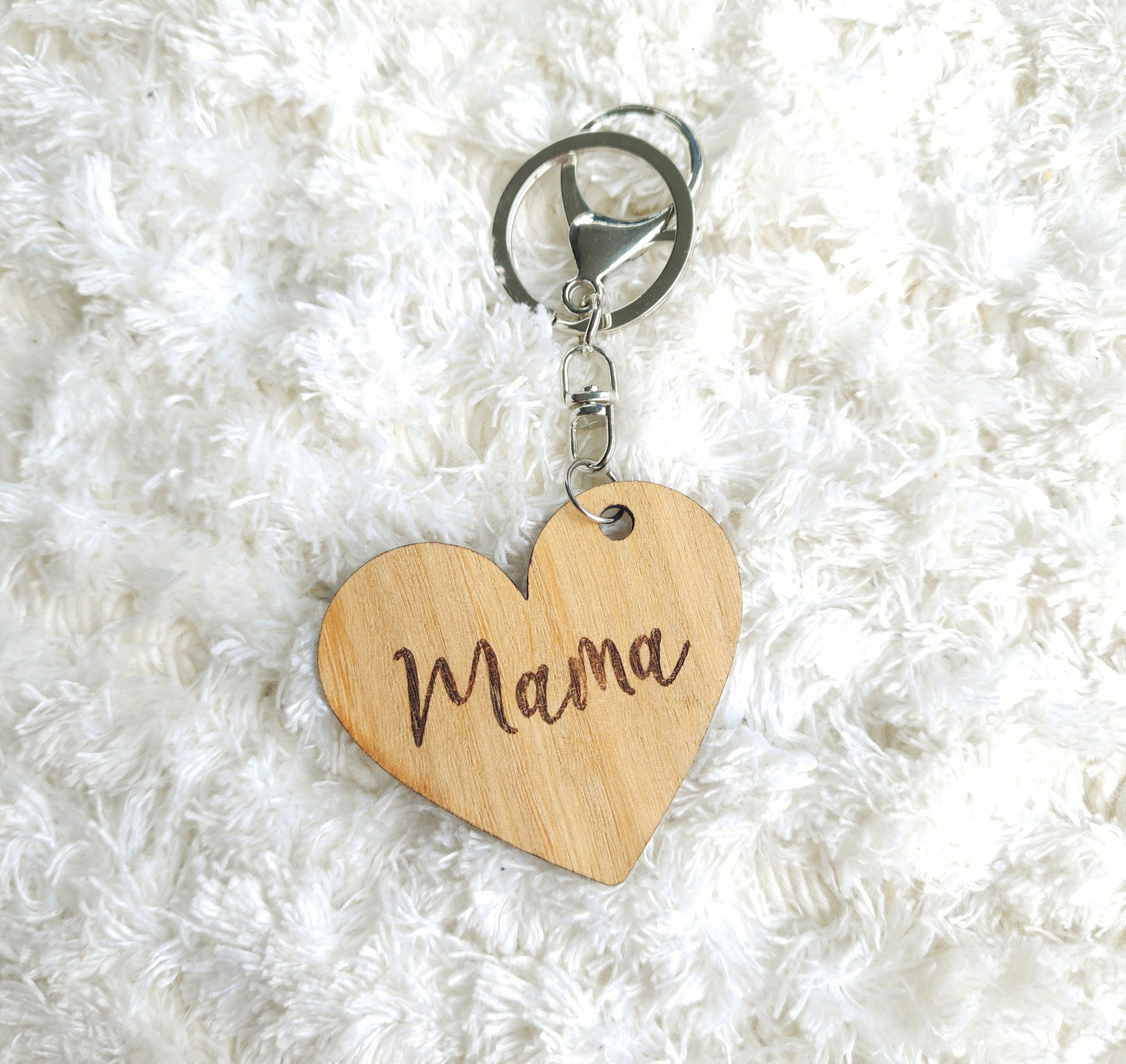 Wooden personalised keyrings