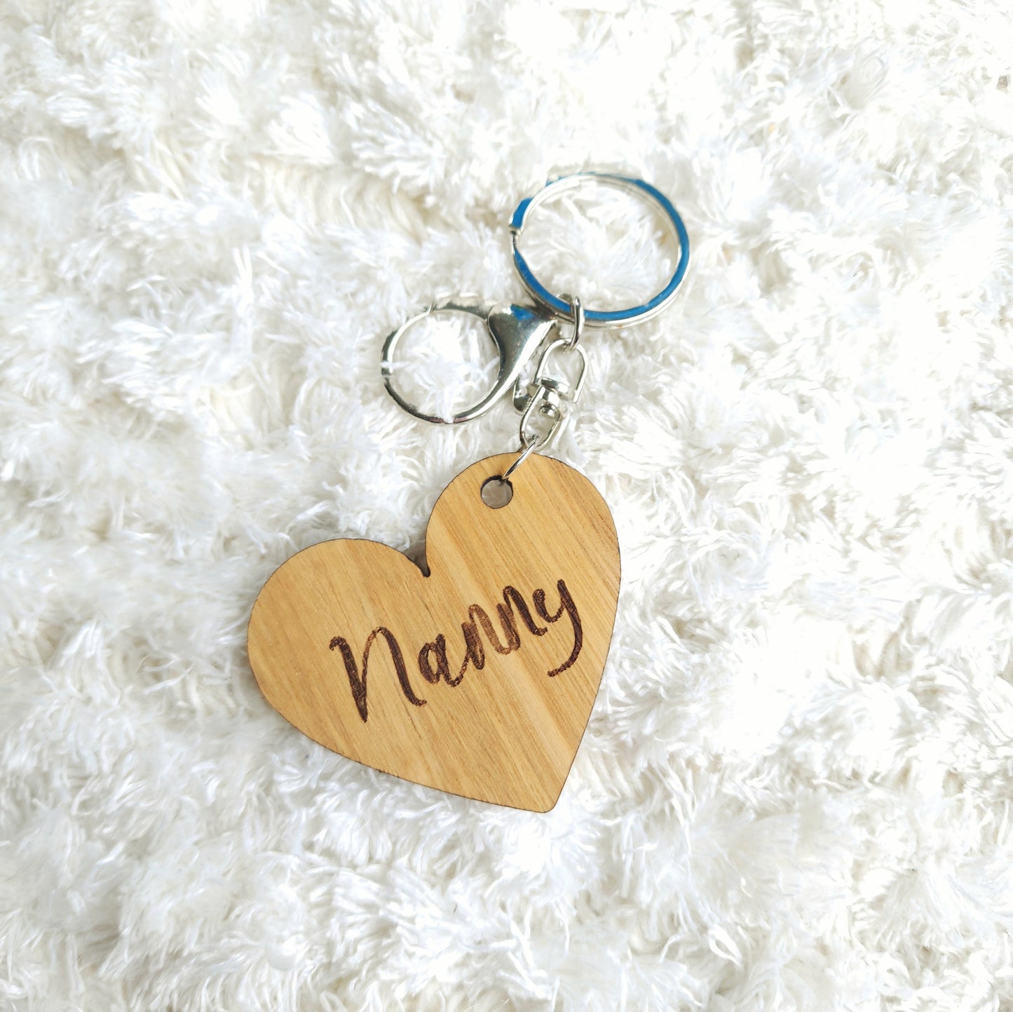 Wooden personalised keyrings