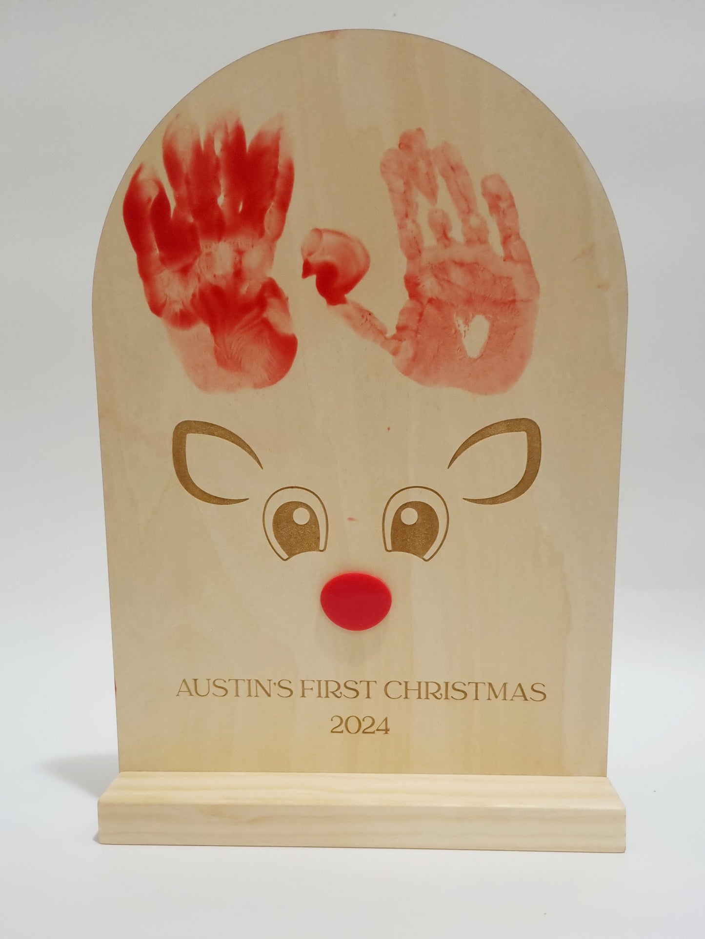 Raindeer first Christmas plaque