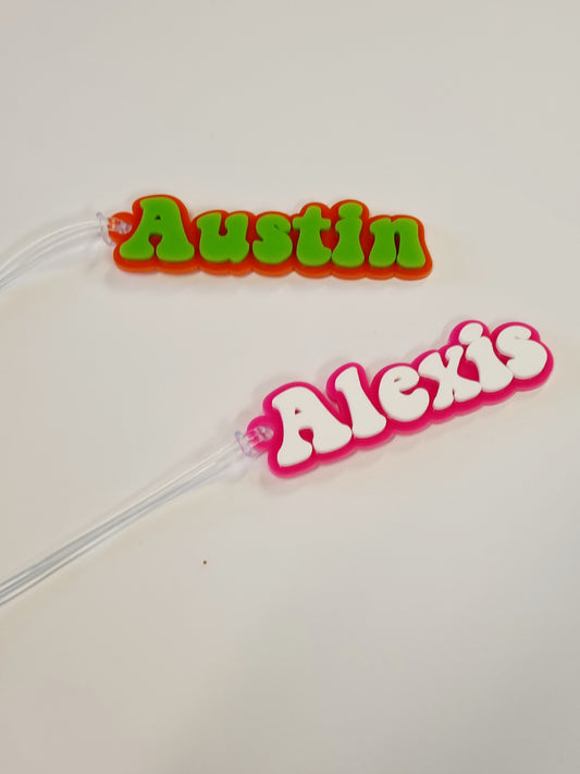 Double layered acrylic bag tag