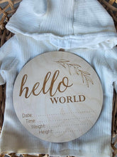 Load image into Gallery viewer, Hello World Announcement Plaque - Engraved
