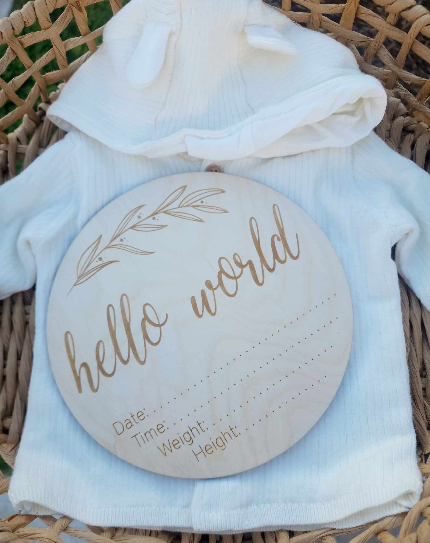 Hello World Announcement Plaque - Engraved