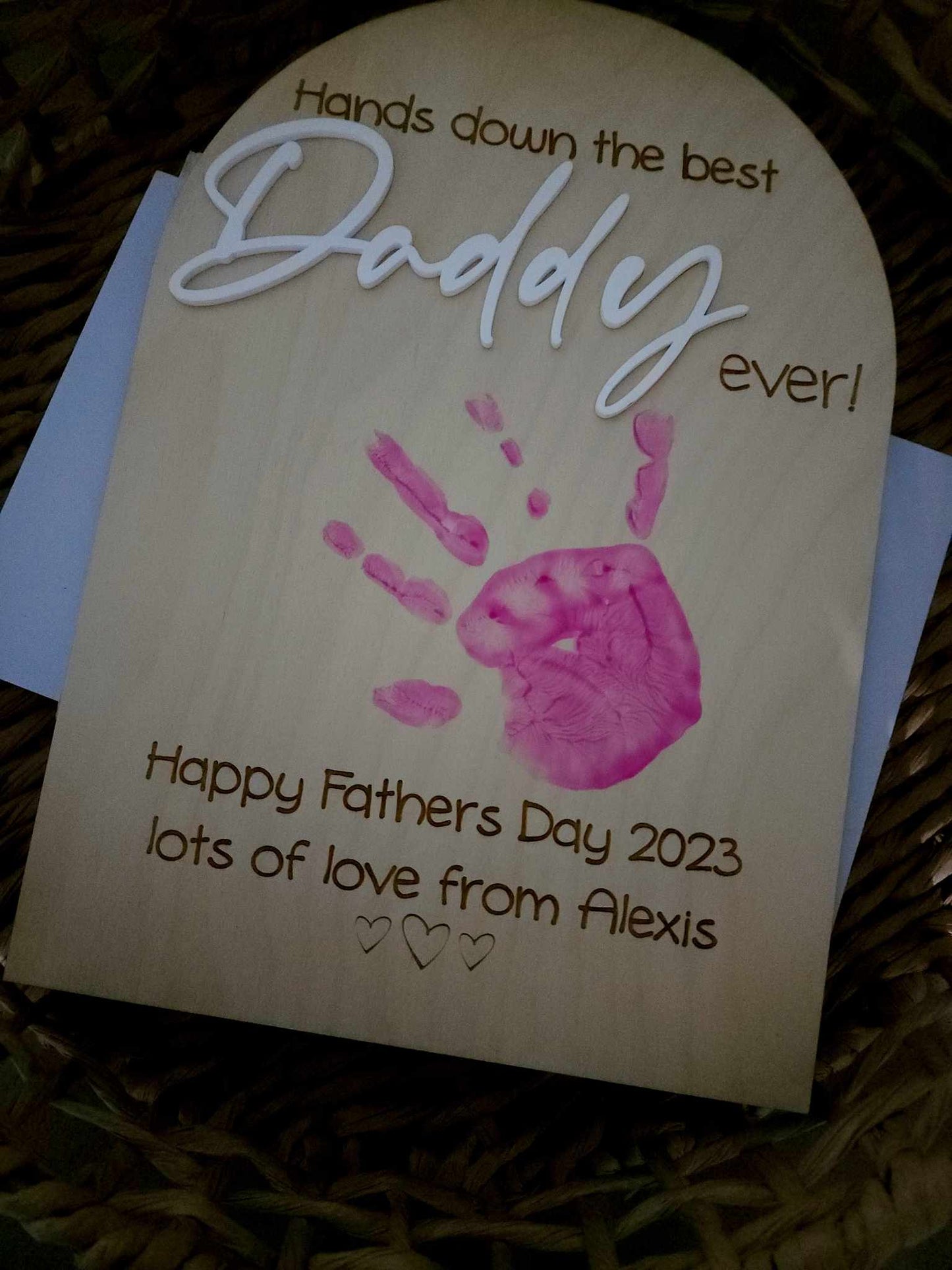 Daddy Hand Print Plaque