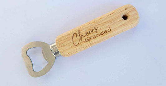 Wooden Handle Personalised Bottle Opener