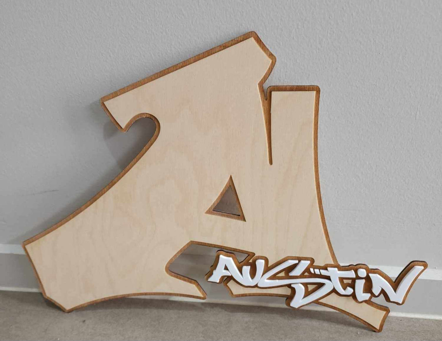 Wooden Monogram Plaque