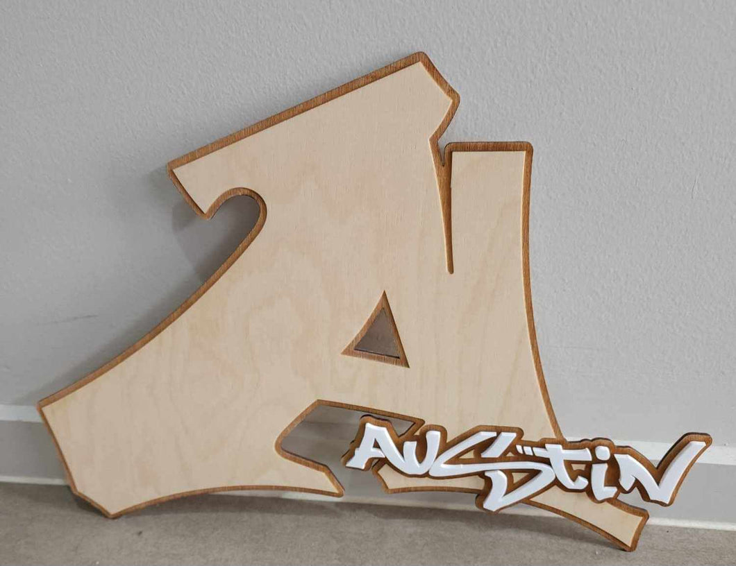 Wooden Monogram Plaque