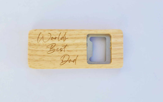 Wooden Personalised Rectangle Bottle Opener
