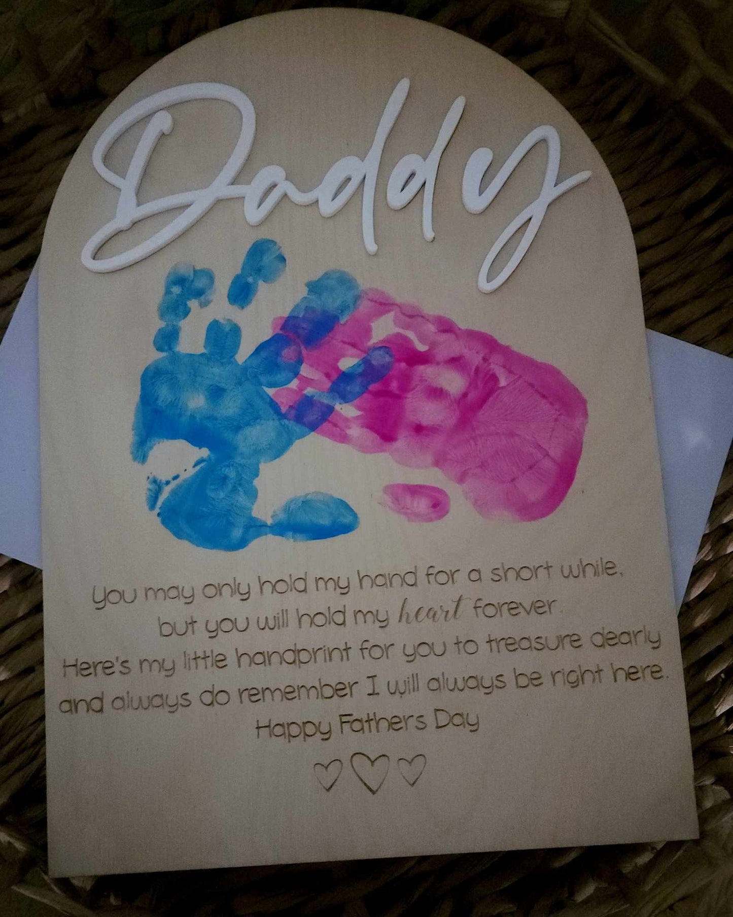 Daddy Hand Print Plaque