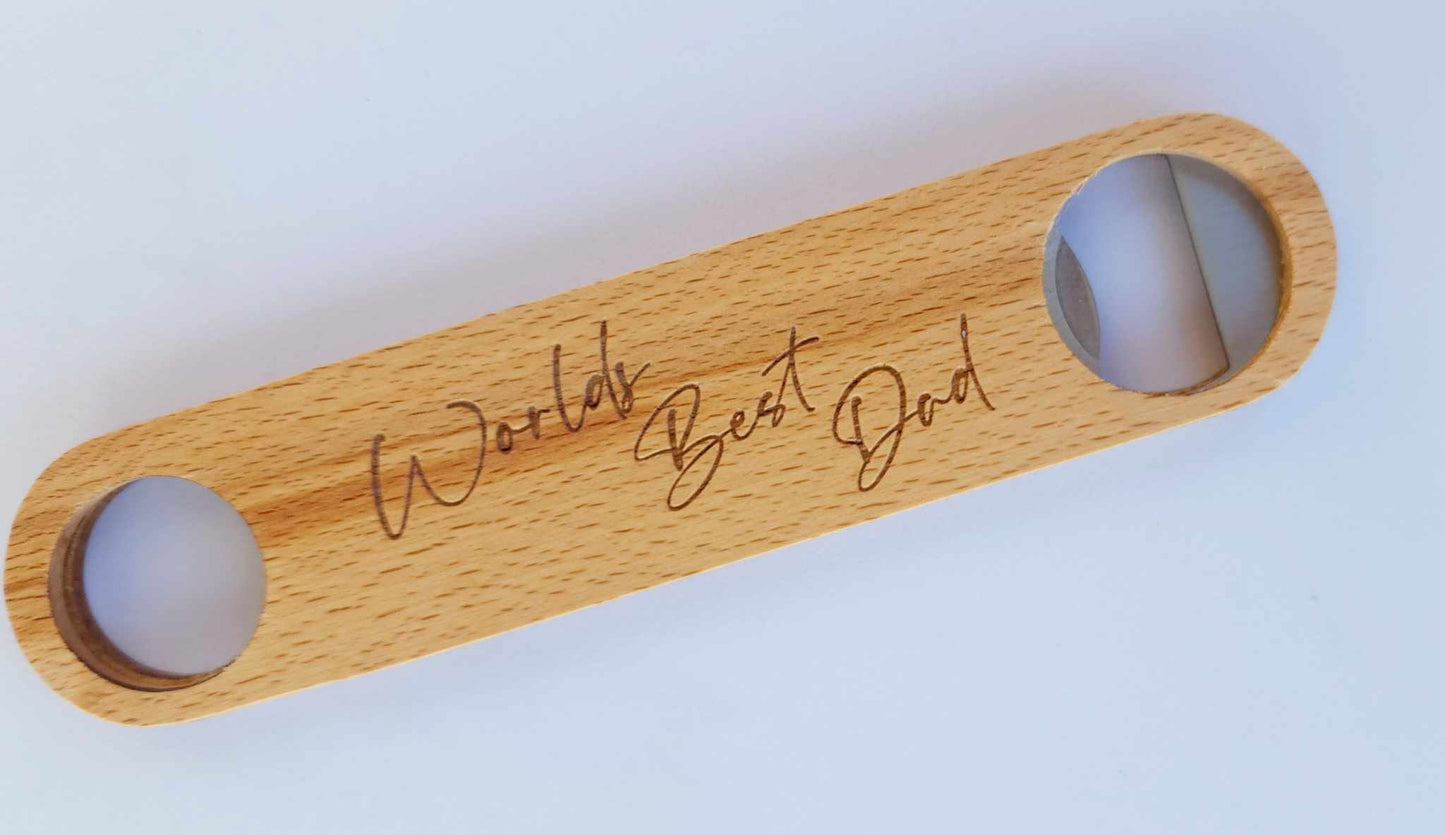 Engraved Wooden Bottle Opener