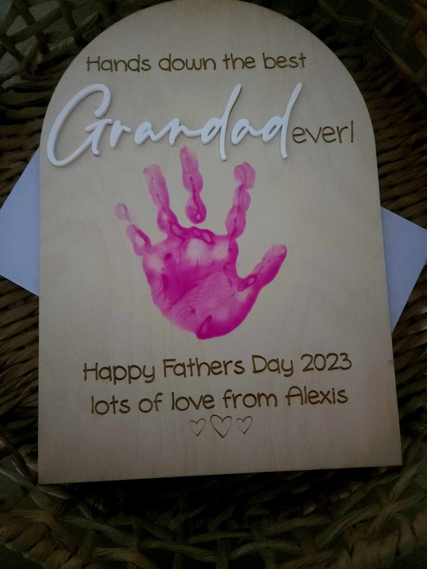 Daddy Hand Print Plaque