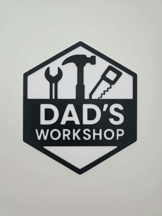 3D Printed Dad's Workshop Sign
