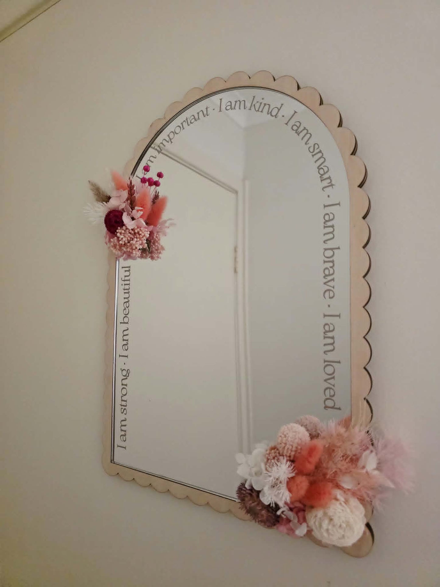 Dried Floral Affirmation Mirror