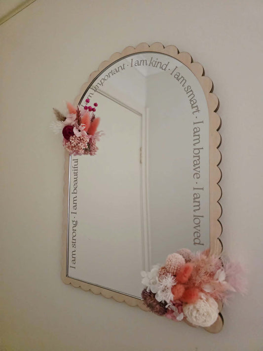 Dried Floral Affirmation Mirror