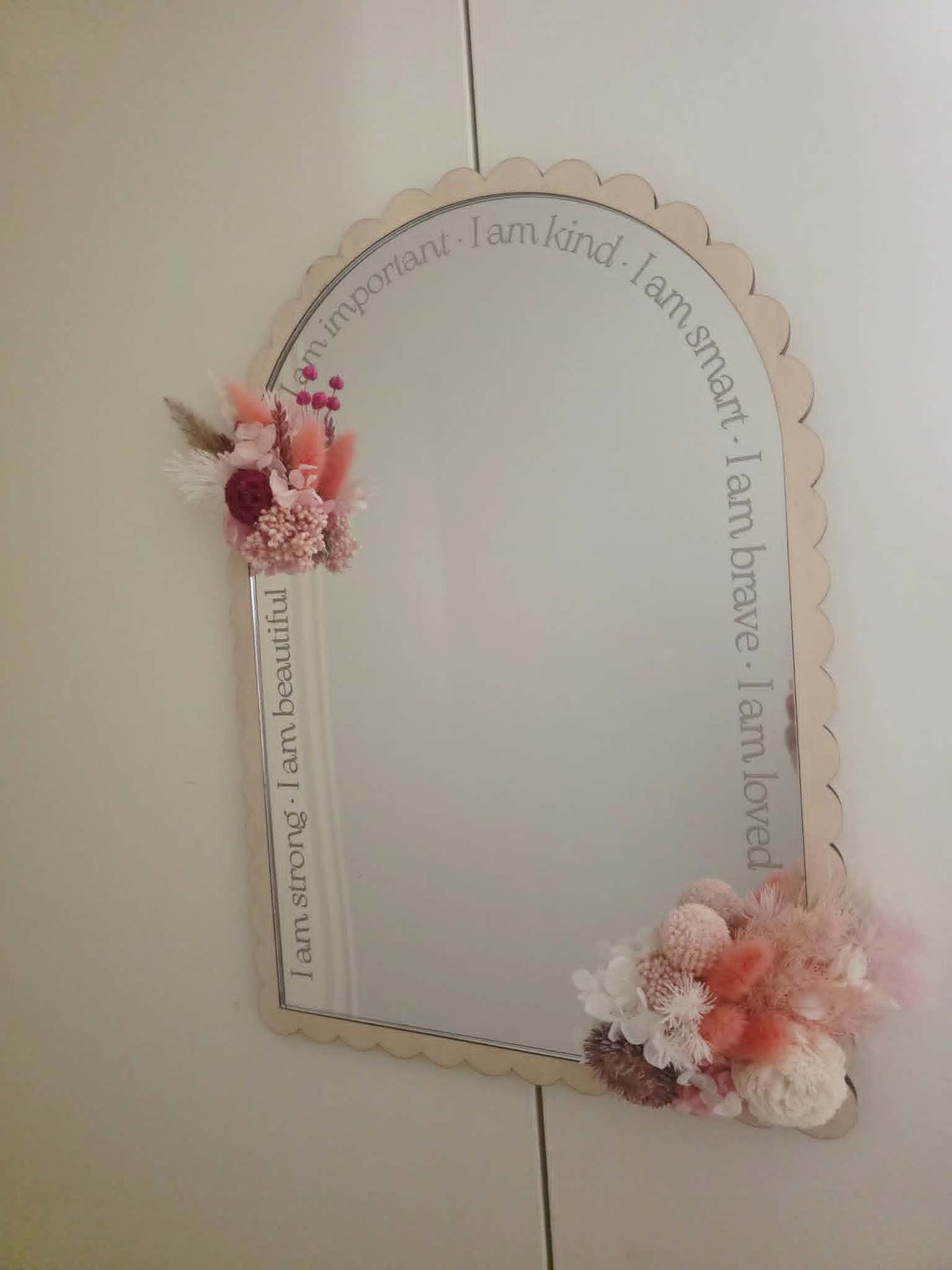 Dried Floral Affirmation Mirror