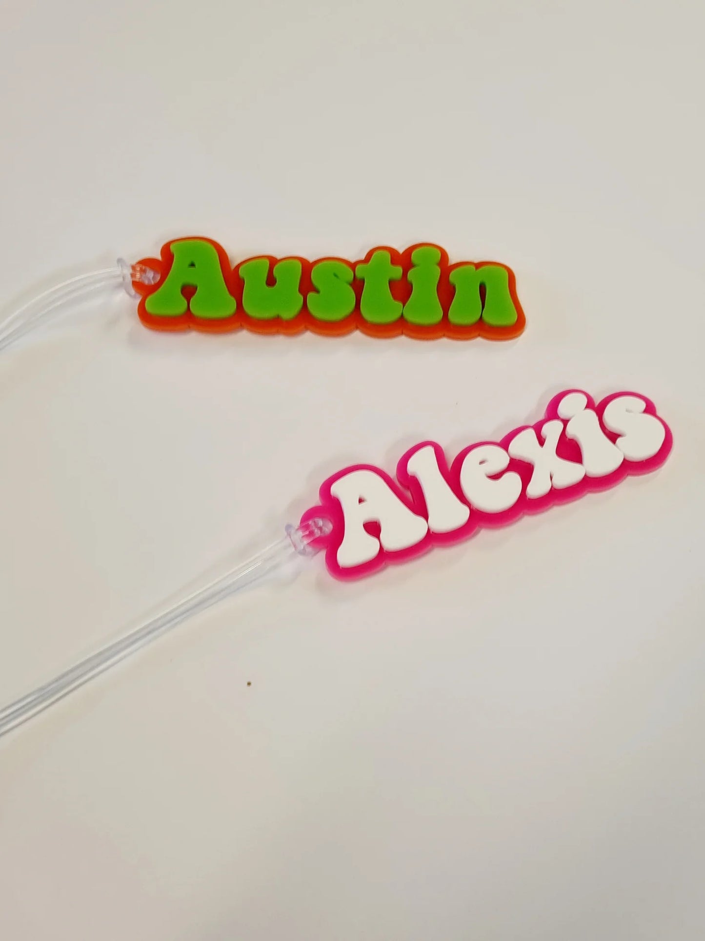 Double layered acrylic bag tag