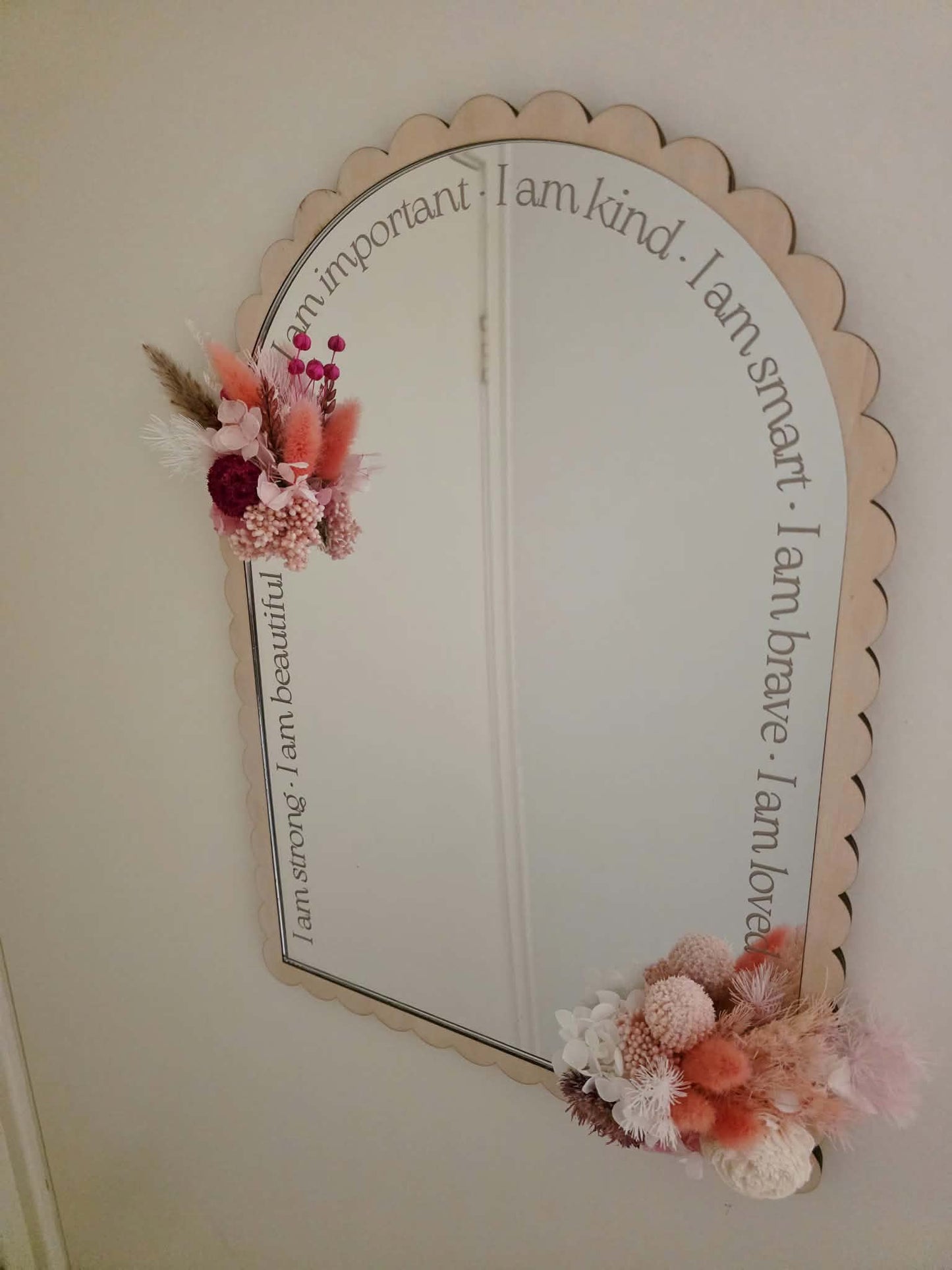 Dried Floral Affirmation Mirror