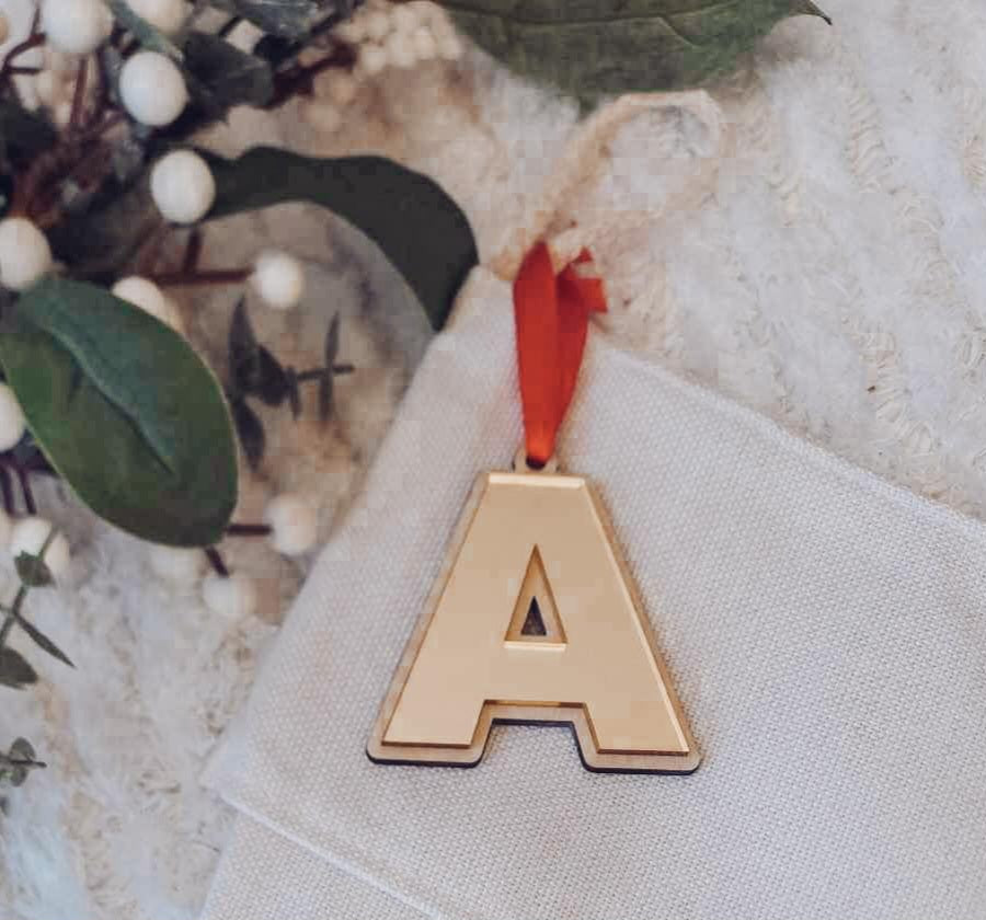 Double layered Initial Ornament