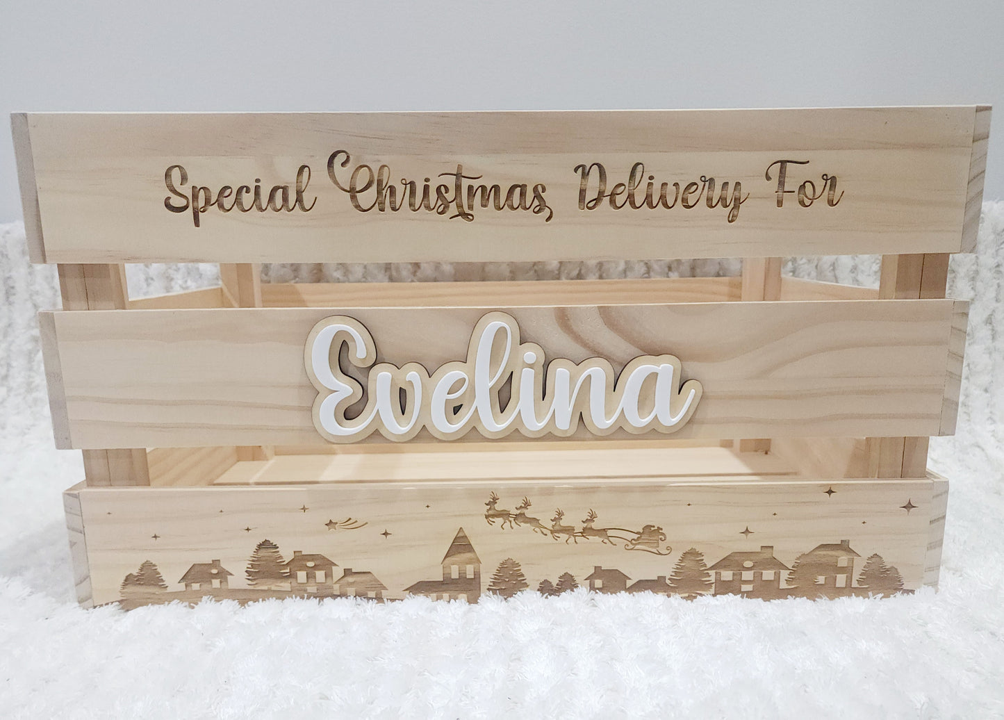 Personalised Christmas crate Large