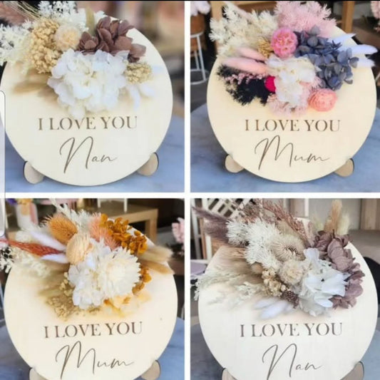 Dried Floral Plaque