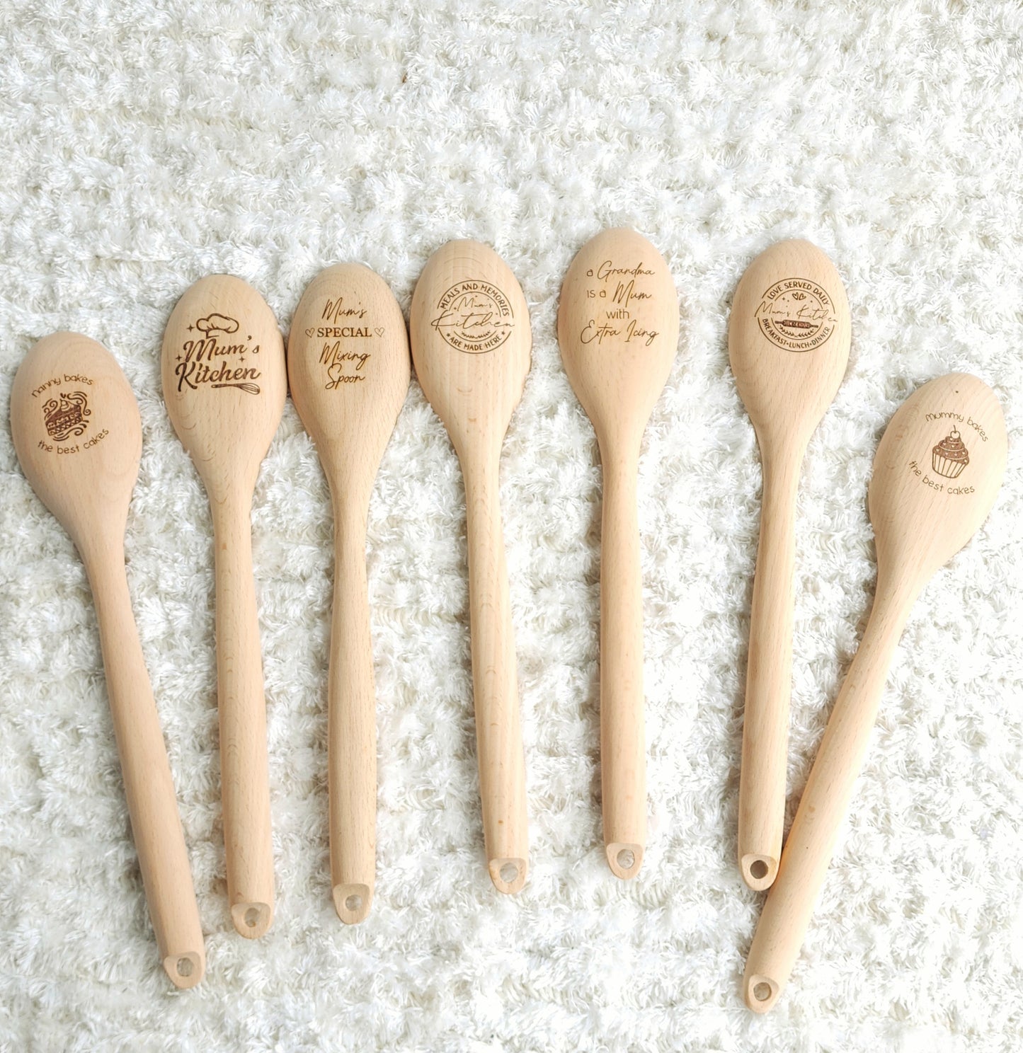 Personalised wooden spoons