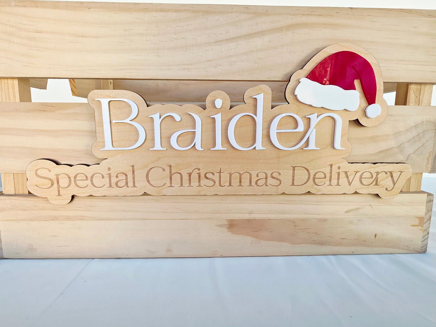 Personalised Christmas crate Large