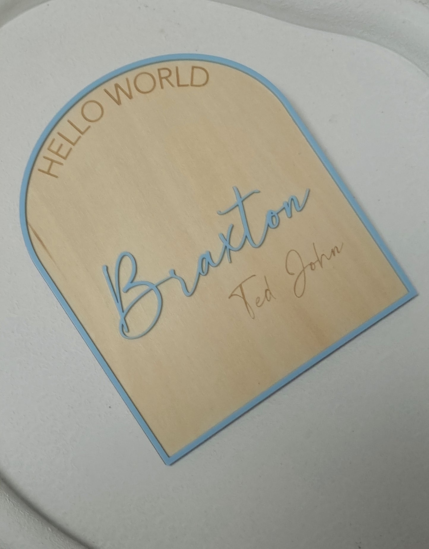 Hello World Personalised Birth Announcement