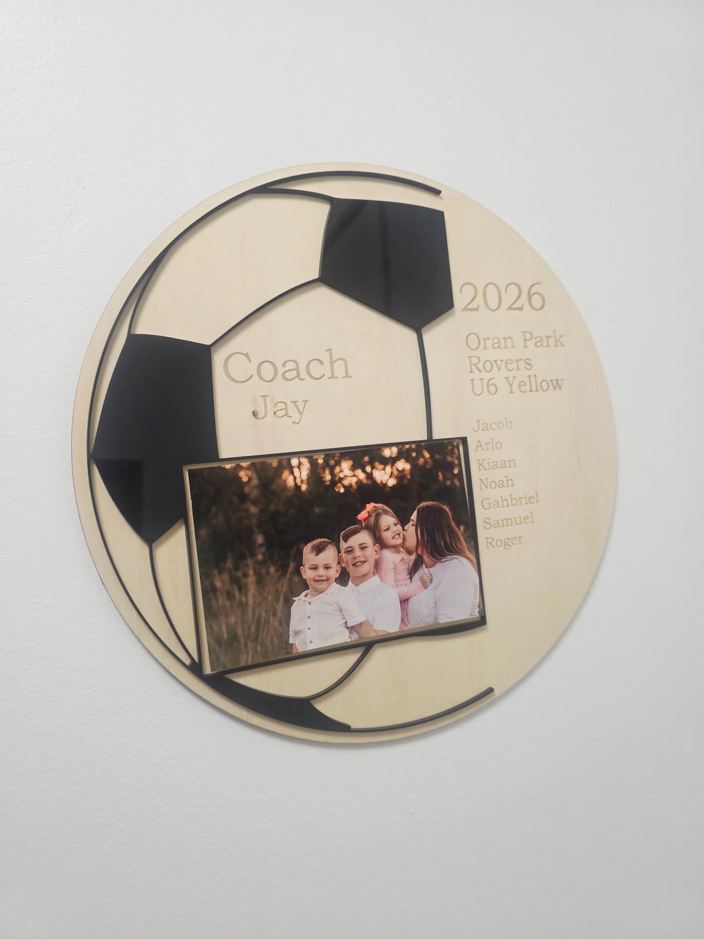 PERSONALISED SOCCER COACH PLAQUE