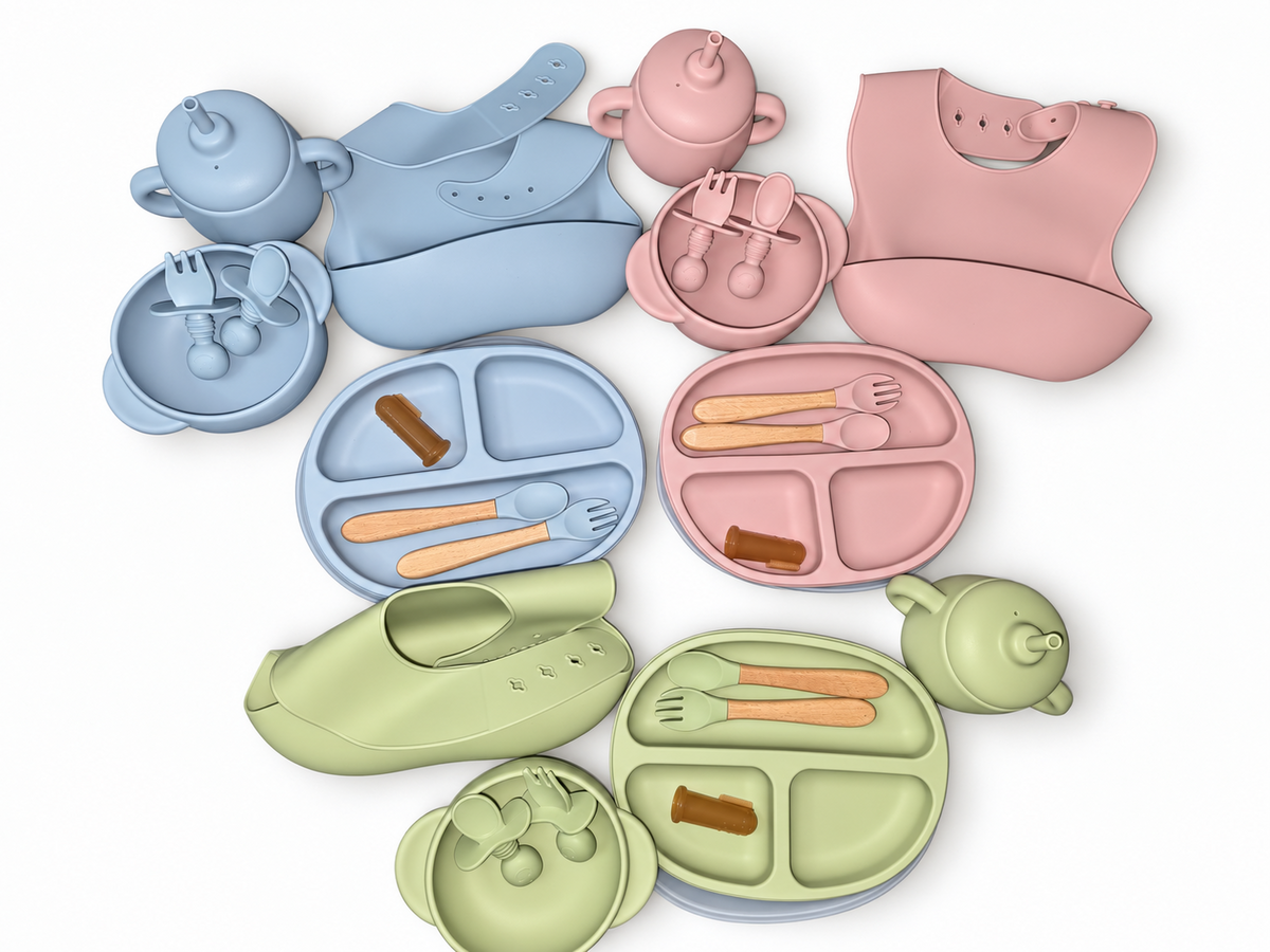 Silicone Baby Feeding Sets.