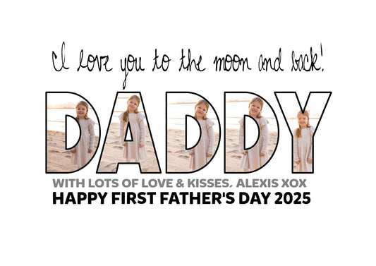 Daddy i love you to the moon and back - Digital File ONLY