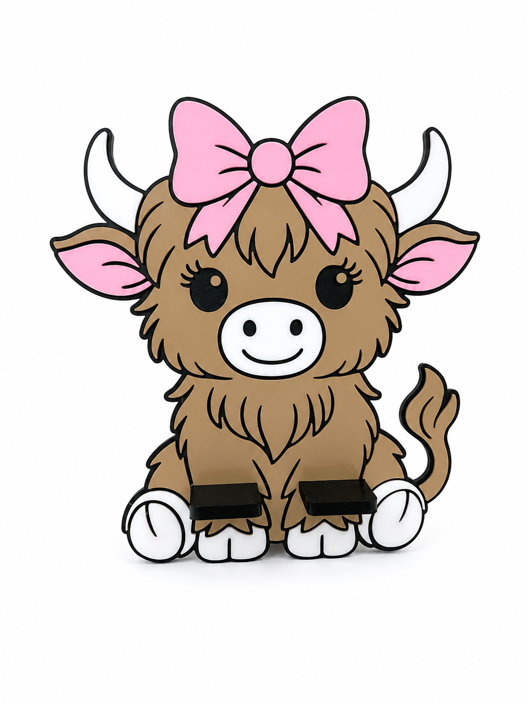Highland cow phone holder