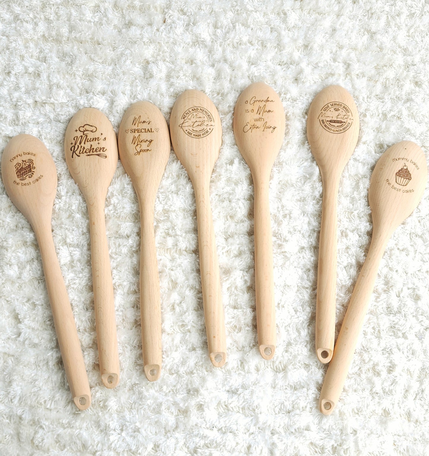 Personalised wooden spoons